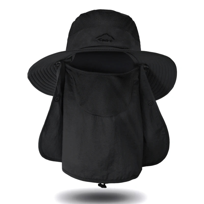 Chapeau de Pêcheur Anti-UV — Protection Cou & Visage Outdoor