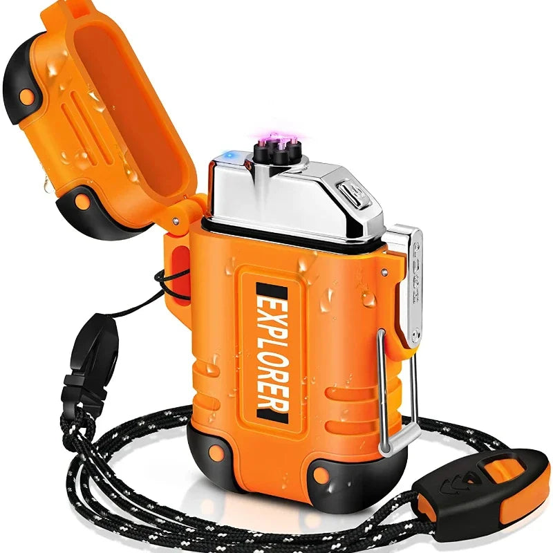 Briquet Double Arc Étanche — Rechargeable USB