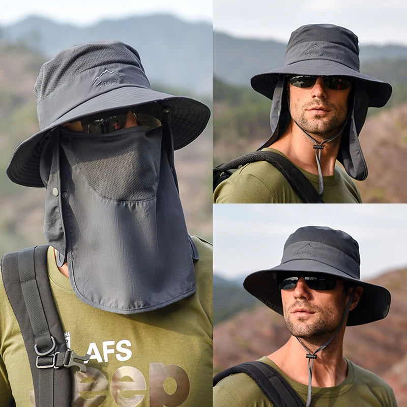 Chapeau de Pêcheur Anti-UV — Protection Cou & Visage Outdoor