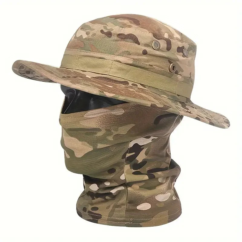 Casquette Boonie Tactique — Chapeau Camouflage avec Cagoule Outdoor