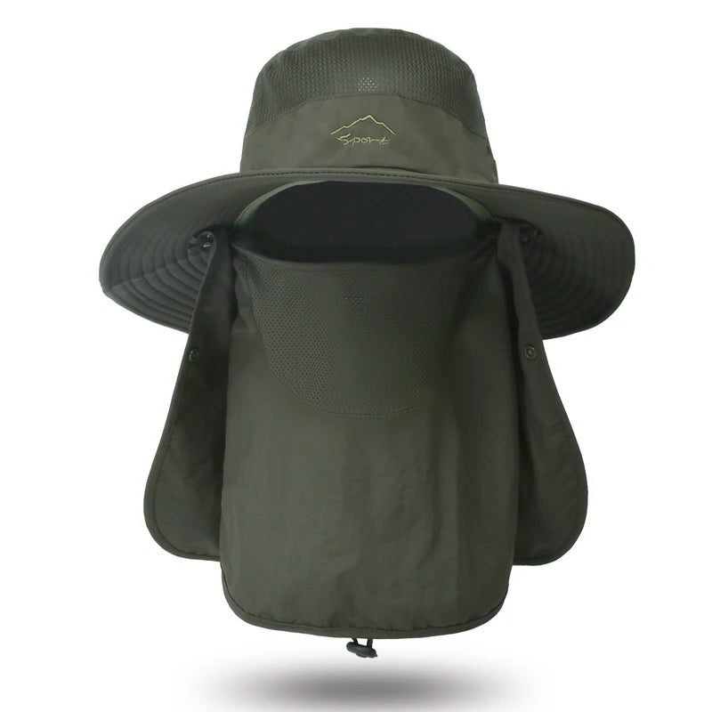 Chapeau de Pêcheur Anti-UV — Protection Cou & Visage Outdoor