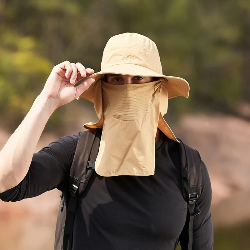 Chapeau de Pêcheur Anti-UV — Protection Cou & Visage Outdoor