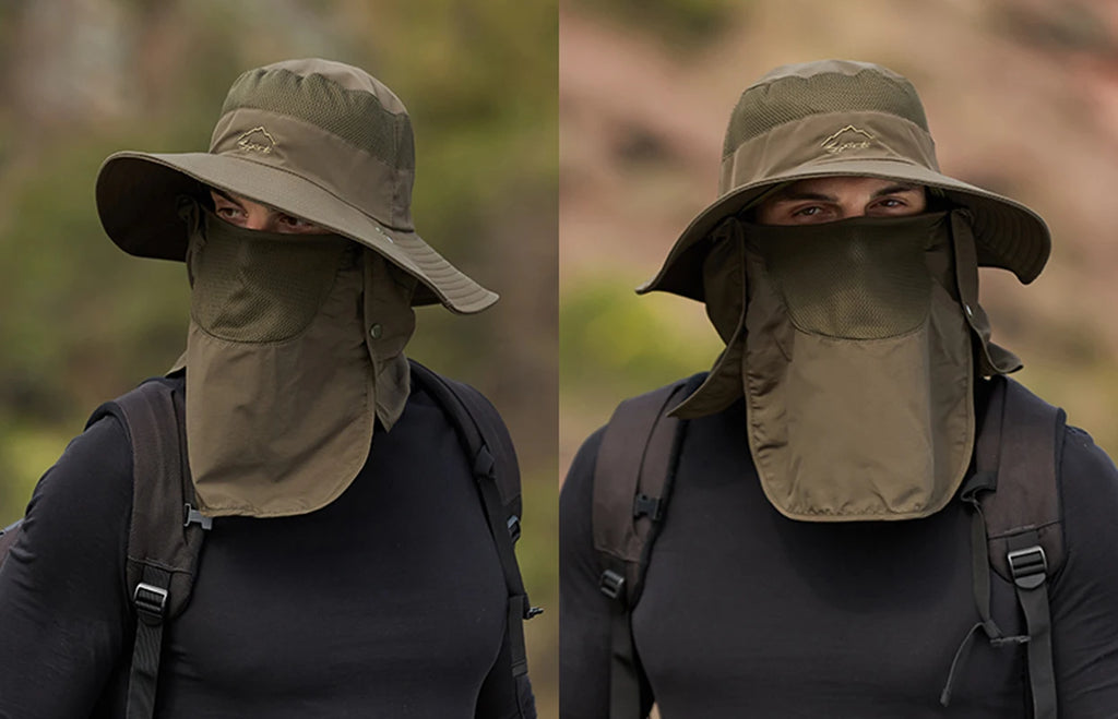 Chapeau de Pêcheur Anti-UV — Protection Cou & Visage Outdoor