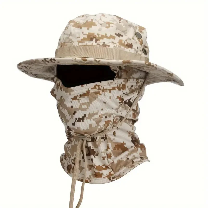 Casquette Boonie Tactique — Chapeau Camouflage avec Cagoule Outdoor