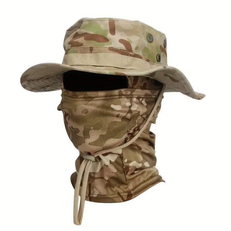 Casquette Boonie Tactique — Chapeau Camouflage avec Cagoule Outdoor
