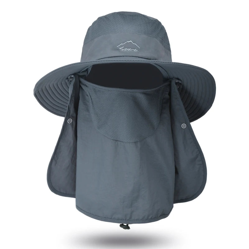 Chapeau de Pêcheur Anti-UV — Protection Cou & Visage Outdoor