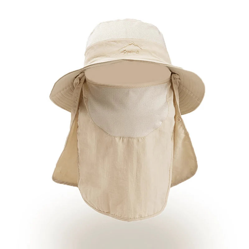 Chapeau de Pêcheur Anti-UV — Protection Cou & Visage Outdoor