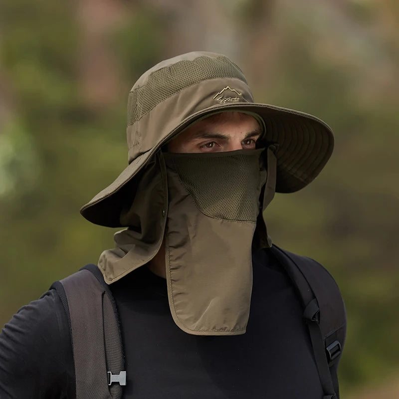 Chapeau de Pêcheur Anti-UV — Protection Cou & Visage Outdoor