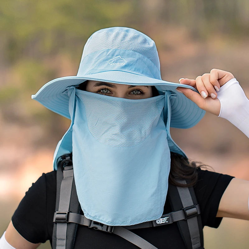 Chapeau de Pêcheur Anti-UV — Protection Cou & Visage Outdoor