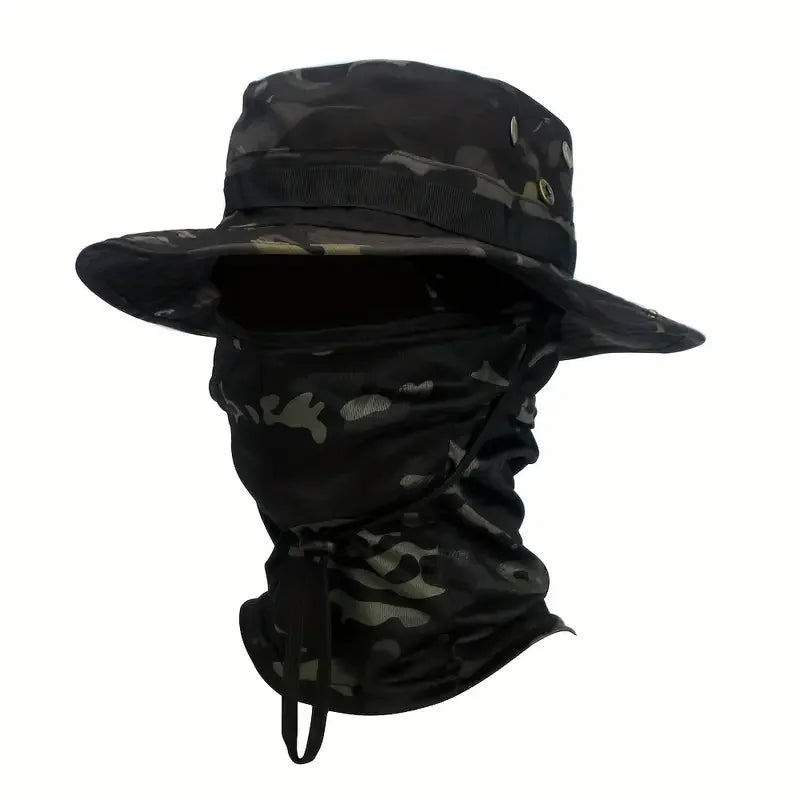 Casquette Boonie Tactique — Chapeau Camouflage avec Cagoule Outdoor