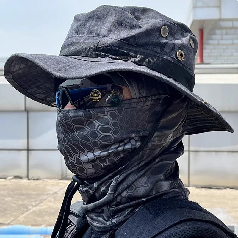 Casquette Boonie Tactique — Chapeau Camouflage avec Cagoule Outdoor