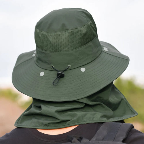 Chapeau de Pêcheur Anti-UV — Protection Cou & Visage Outdoor