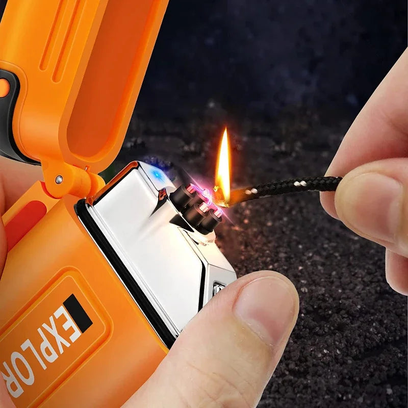 Briquet Double Arc Étanche — Rechargeable USB