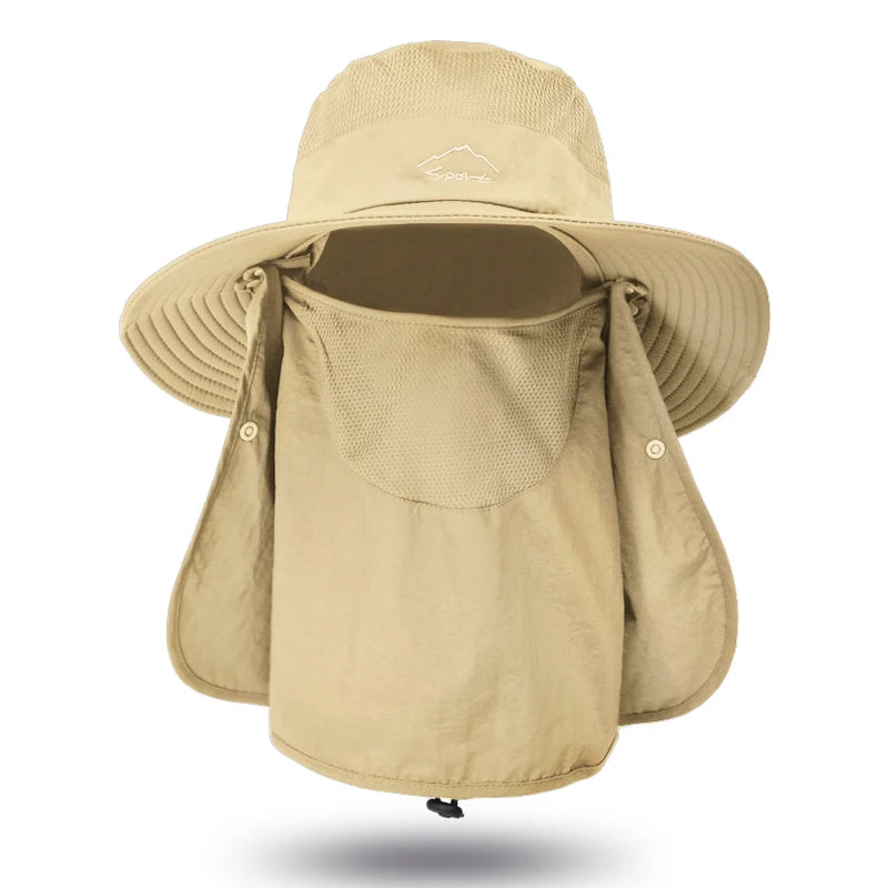 Chapeau de Pêcheur Anti-UV — Protection Cou & Visage Outdoor